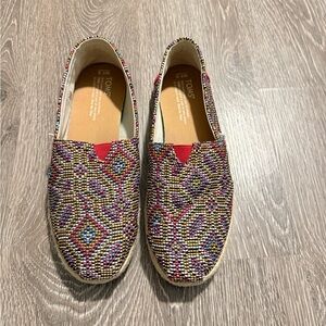 NWOT — TOMS Alpargata Rope Espadrille Classic Flats Boho Design - W7.5